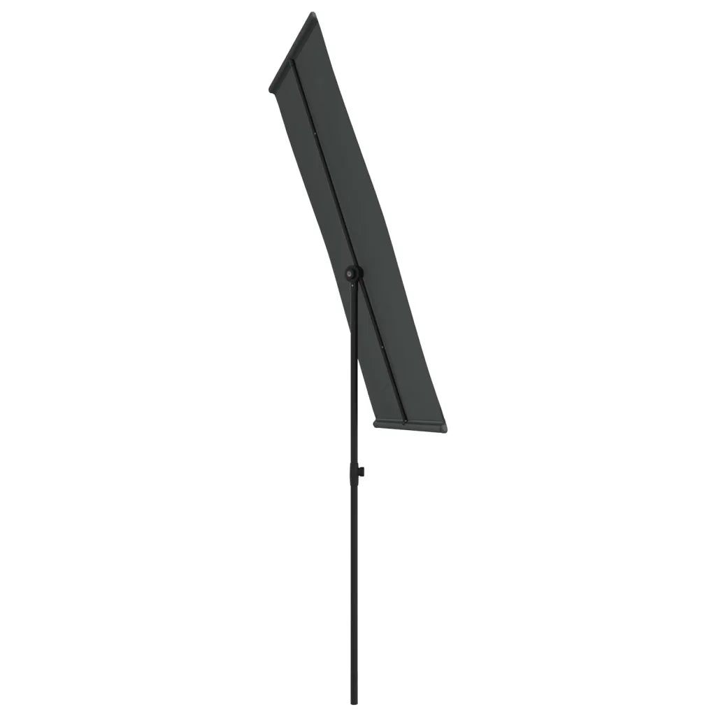 Ombrellone da Giardino-Ombrello da Balcone Palo in Alluminio 180x110cm Antracite