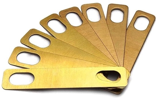 Accessori per chitarra - Shim per manico - 8 pezzi - Acciaio - Reparazione chitarra e basso - Indispensabile per l'archettista chitarrista