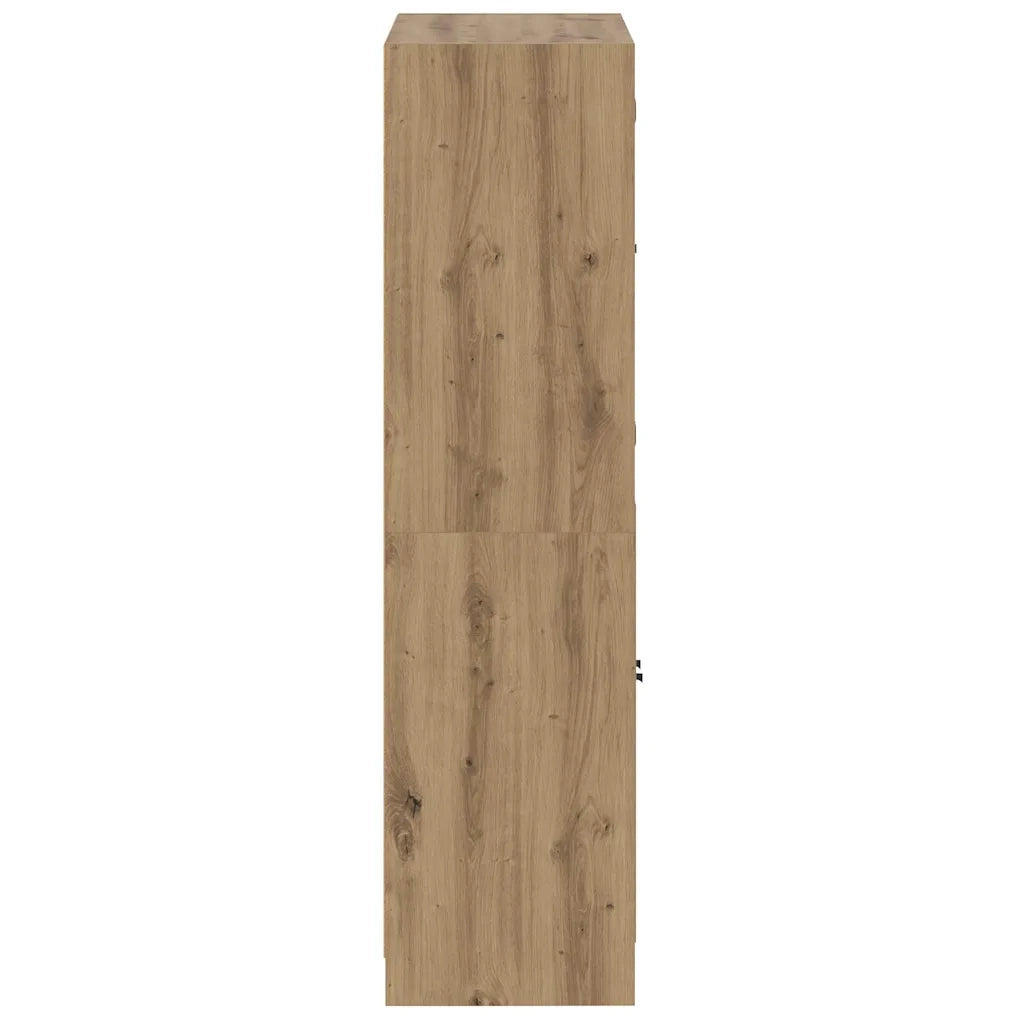 Credenza con Ante Rovere Artigianale 68x37x142 cm Multistrato 3318723