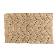 Tappeto Bagno Antiscivolo In Cotone Effetto Rilievo Assorbente, Morbido, Lavabile in Lavatrice 50x80 / 60x120 cm Beige - 50x80 cm