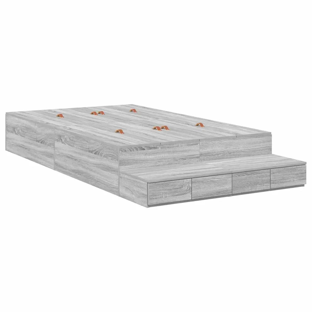Struttura letto con contenitore Grigio Sonoma 120 cm 3335690