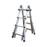 SCALA TELESCOPICA IN ALLUMINIO ESTRUSO CAIRO- 5+5 gradini - H. max 4,89 m- GRYN- pezzi 1