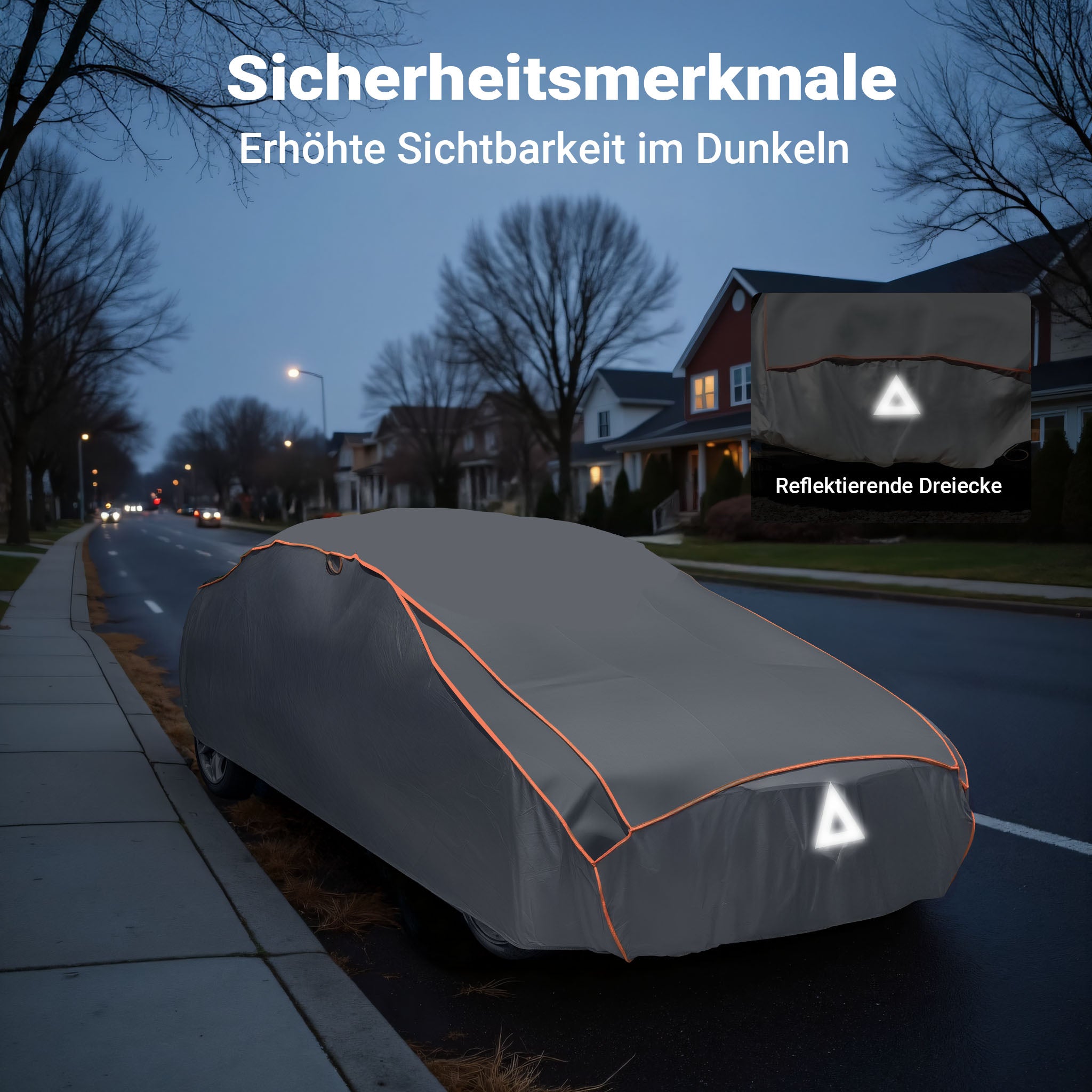 Telo copriauto integrale L 482x178x119 cm Telone di protezione auto contro grandine neve e pioggia