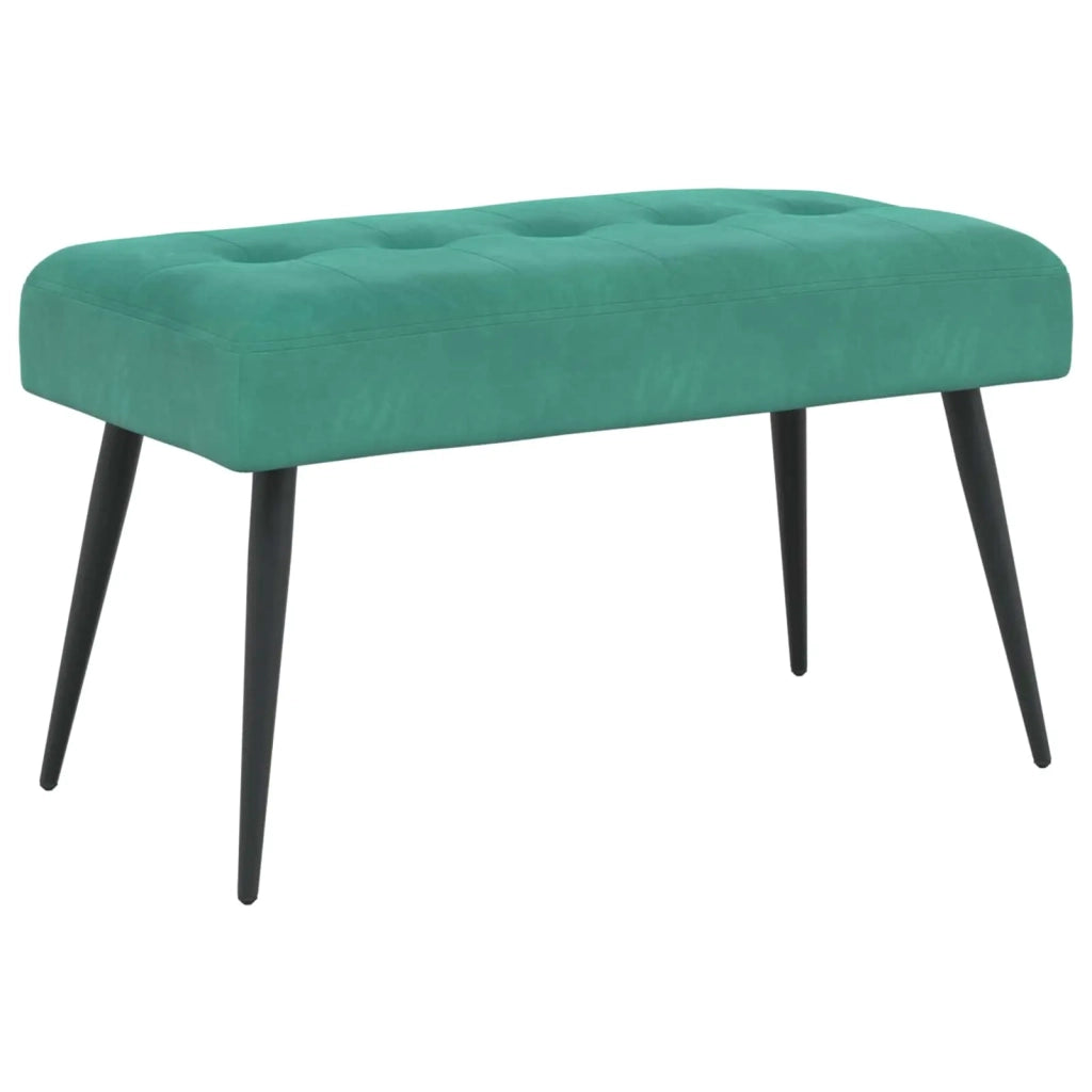 Panchina con bottoni imbottiti Turchese 80 x 40 x 46 cm Velluto 42038525