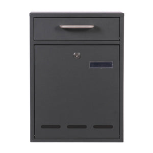 Cassetta delle lettere 2x2 V53 antracite A muro Con serratura e finestrelle