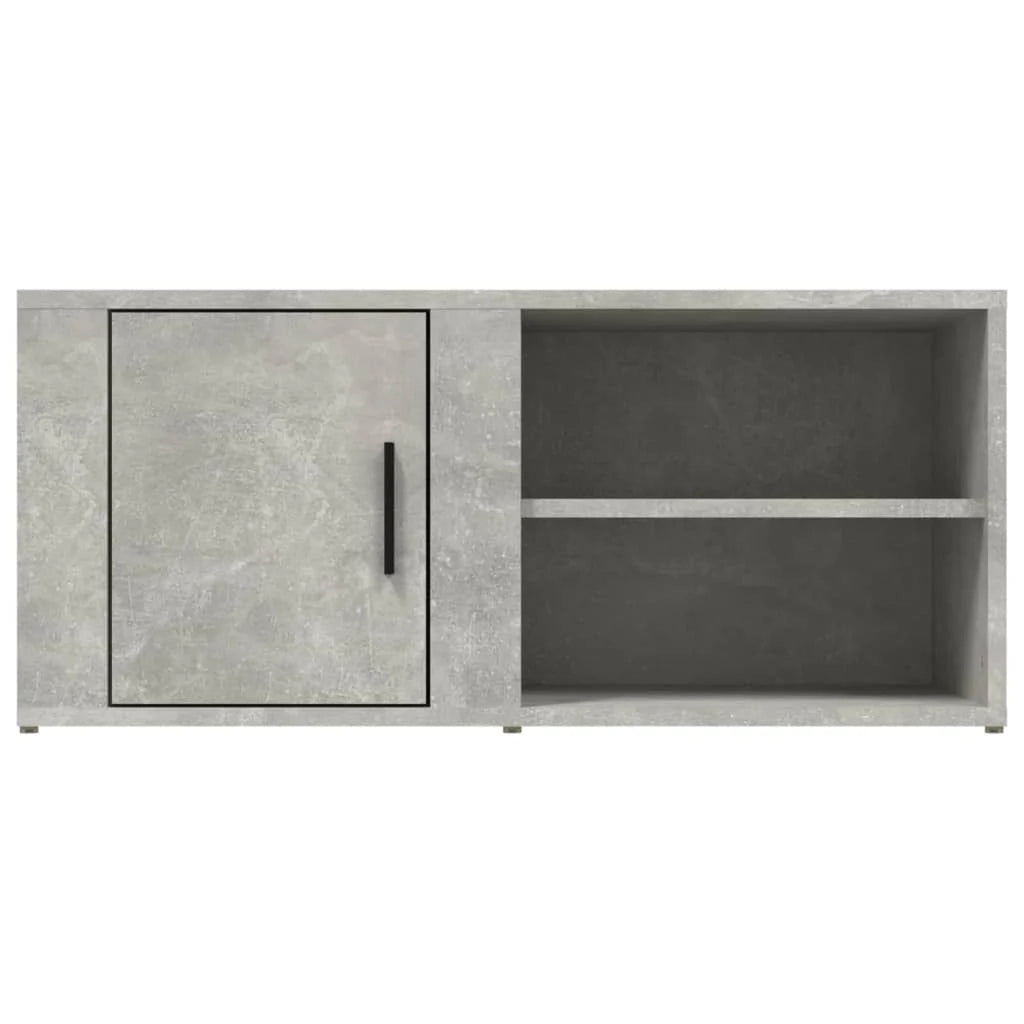 Mobile TV multimediale mensola TV credenza mobile TV sala da pranzo soggiorno camera da letto 2 pezzi 80 x 31,5 x 36 cm legno ingegnerizzato grigio 02_0028563
