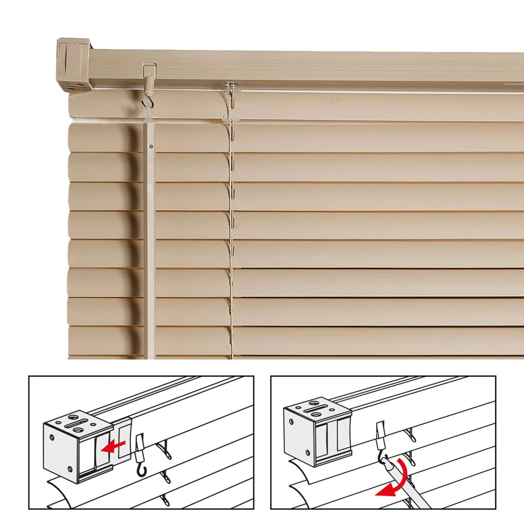 Tende Veneziane in Alluminio con Corda Tortora 90x160