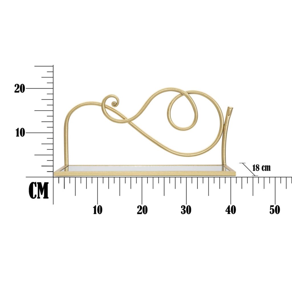 Mensola VKH226, Oro, Metallo, 41,5x18x20,5 cm
