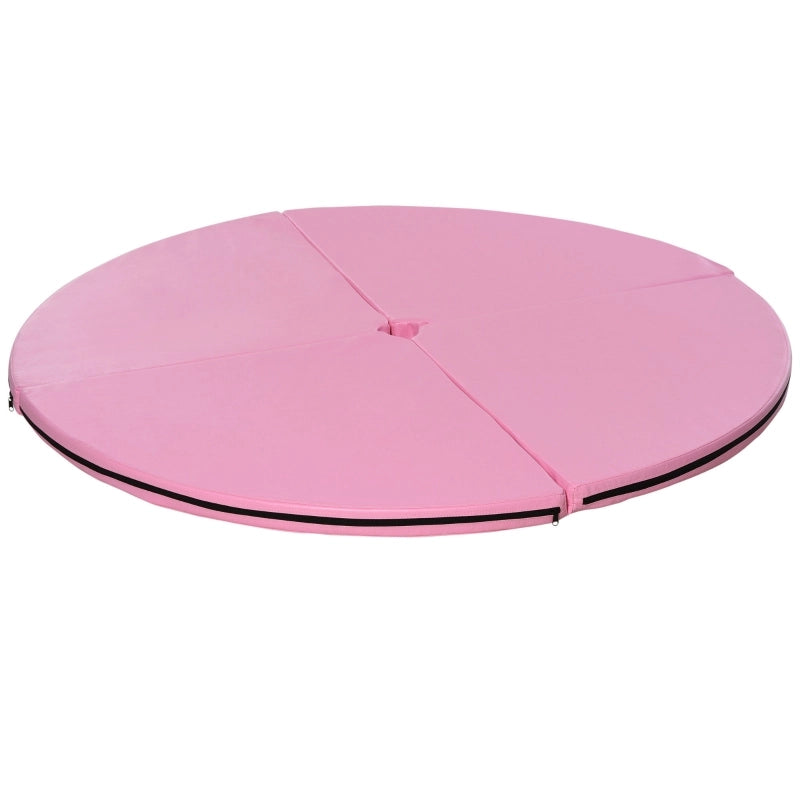 Tappetino per pole dance, tappetino rotondo in plastica spesso 5 cm per esercizi di pole dance, ginnastica, yoga, rosa