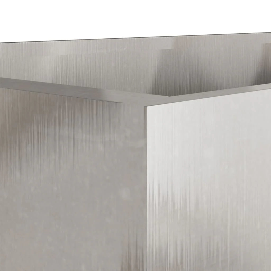 Vassoio per fioriera aiuola rialzata piante fiori terrazza giardino argento 62 x 40 x 39 cm acciaio inossidabile argento 02_0038077