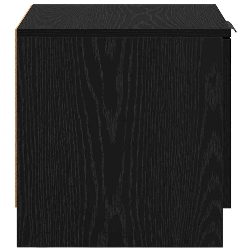 Armadietto per letto 2 pz Rovere Nero 40 x 39 x 40cm CFW1398031