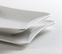 Servizio Piatti e Bowl da Tavola 16 Pezzi in Porcellana Bianca