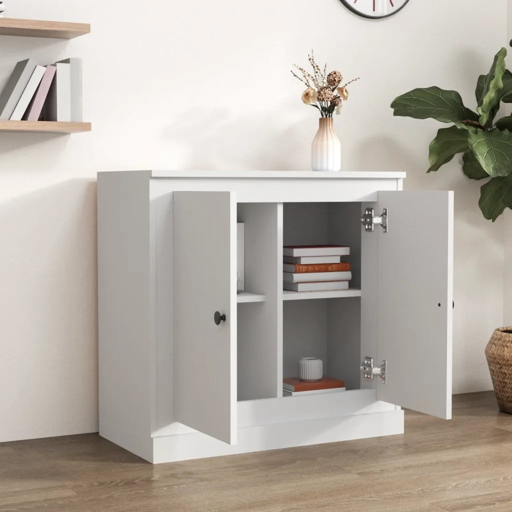 Credenza | Madia | Buffet da pranzo | Armadio da pranzo Bianca 70x35,5x67,5 cm in Legno Multistrato