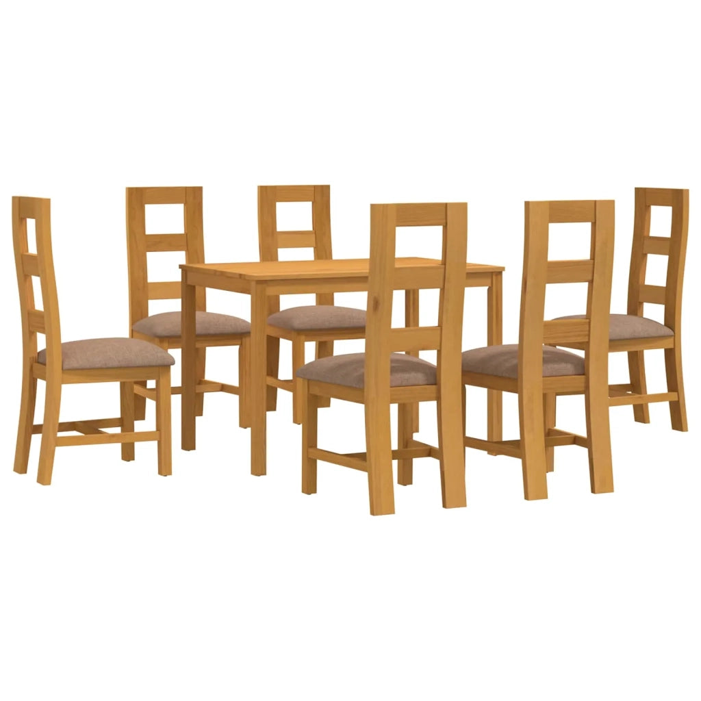 Set da pranzo 7 pz Grigio Legno di Quercia Massello 3430265