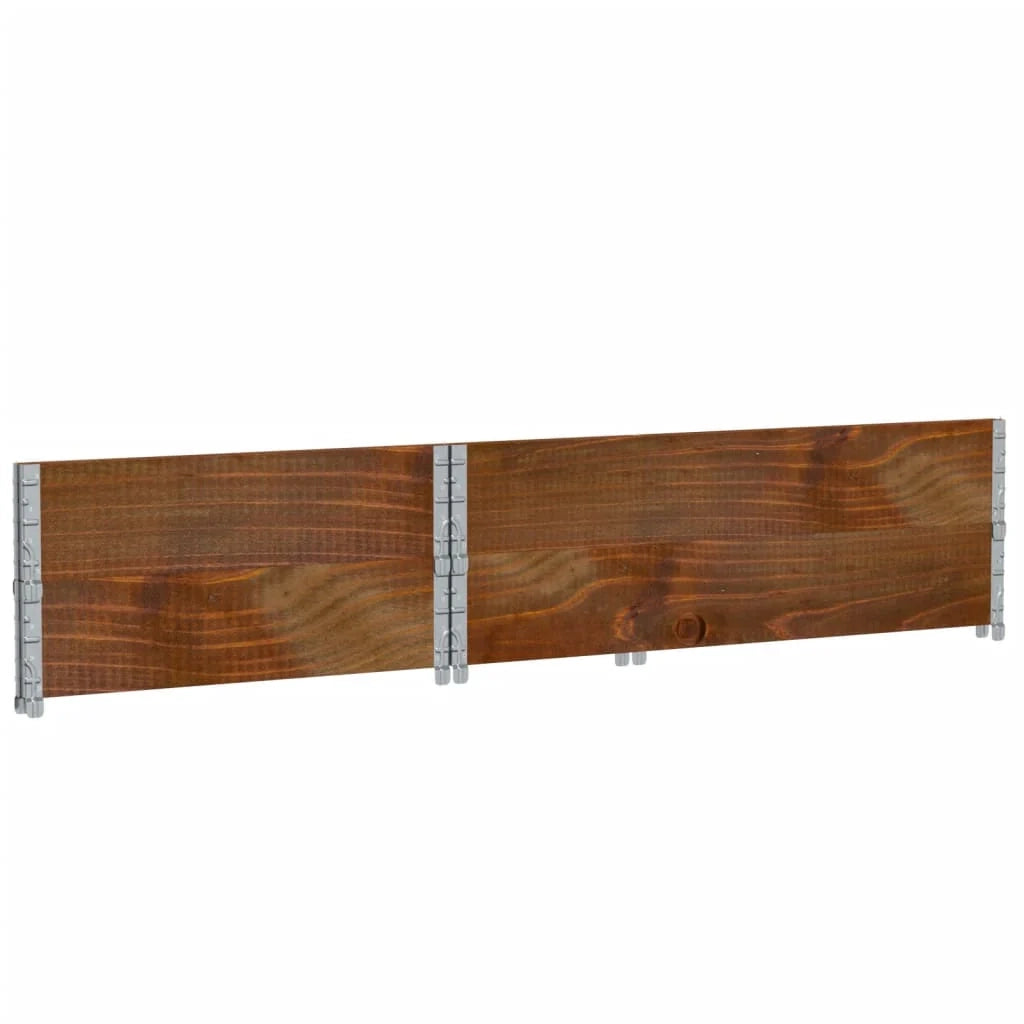 Vassoio per fioriera aiuola rialzata piante fiori terrazza giardino 120 x 80 cm legno massello di pino marrone 02_0037410