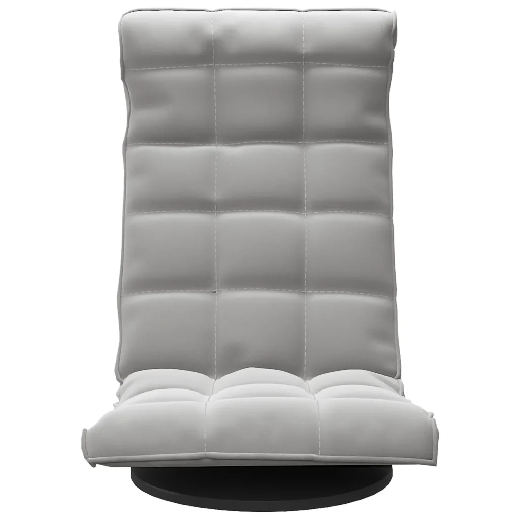 Sedia da Pavimento Girevole Grigio Chiaro in Velluto CFW3226288