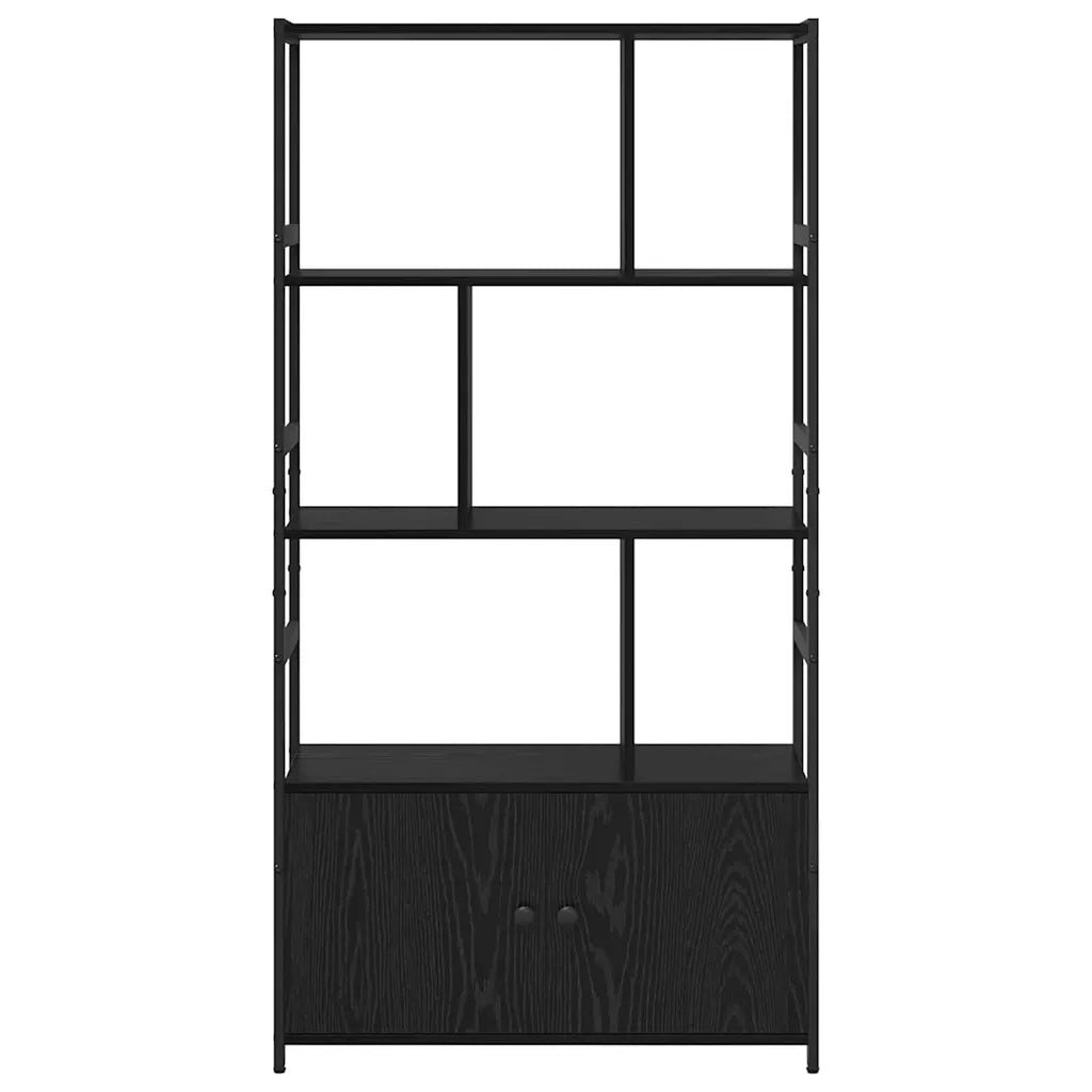 Libreria-Scaffale per Libri-Mobile di Stoccaggio Rovere Nero 80 x 30 x 155,5 cm Legno multistrato