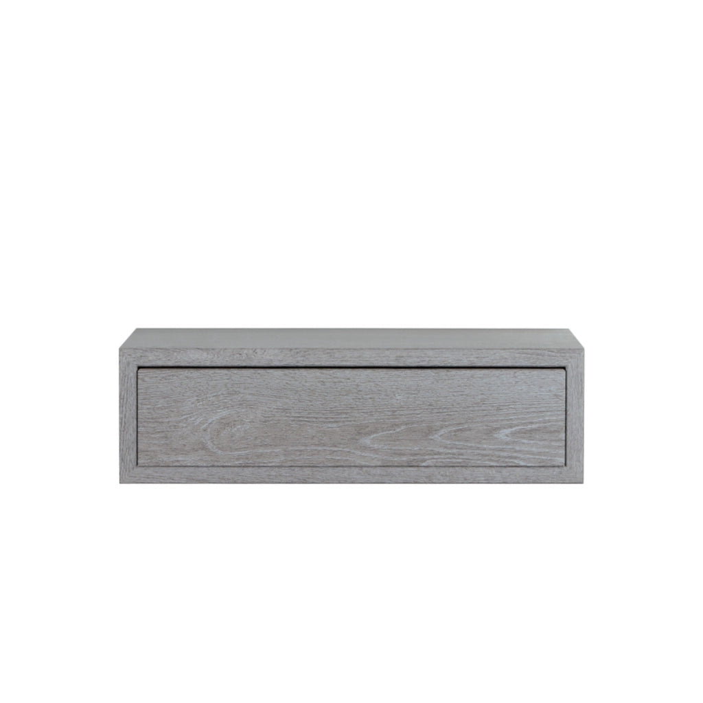  Mensola da Muro con Cassetto Modello LEGOLO, Comodino Sospeso, Mensola da Parete, 45x13.4 p20 cm. Finitura  ROV. GRIGIO NUOVO - MADE IN ITALY