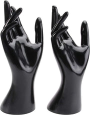 Due supporti a forma di anello per catenina organizzatore di accessori standard manichino femminile per catenina e bracciale display per la casa decorazione nera
