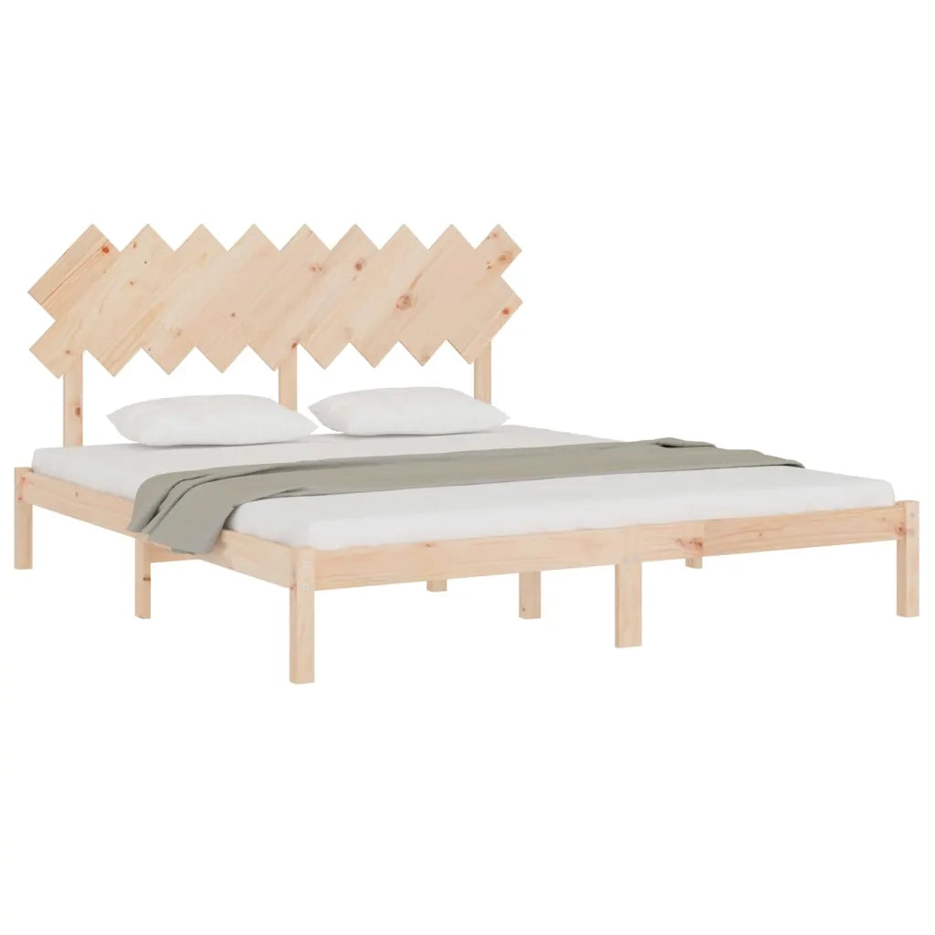 Letto matrimoniale | Letto per adulti | Giroletto 180x200 cm Super King in Legno Massello