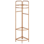Appendiabiti in acciaio dorato e metallo da 160 cm con ripiani e scaffali Glam Industrial