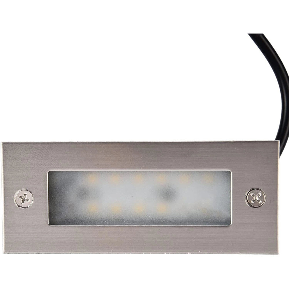 Trade Shop - Faretto Faro 3 Led Segnapassi A Incasso Calpestabile Interno Esterno 2w -