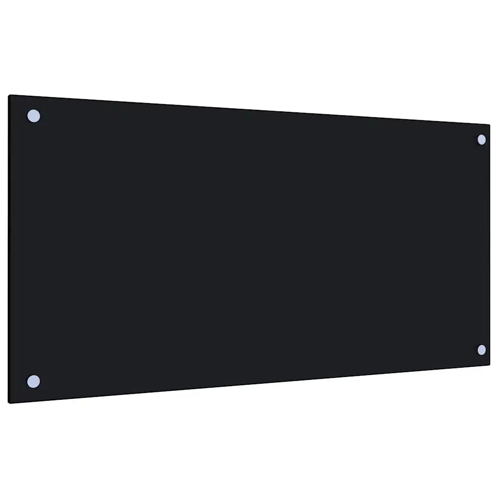 Paraschizzi per Cucina 2 pz Neri 80x40 cm in Vetro Temperato