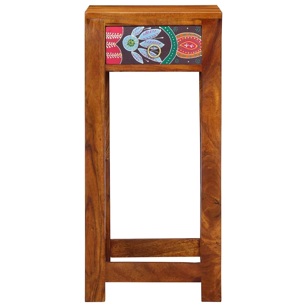 Tavolino Floreale con cassetto Marrone 35 x 35 x 75 cm 4016528