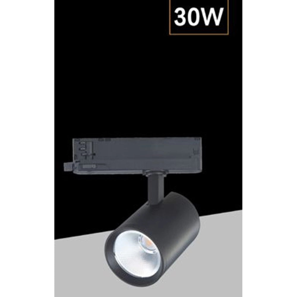 Trade Shop - Faretto Led Per Binario Trifase 30w Lampada Orientabile Luce Naturale Calda Ip20 Gd19c20 -