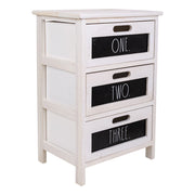 Cassettiera in legno bianco 40x29x58h