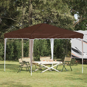 Tenda per feste a pop-up-Gazebo Marrone 288 x 288 x 245 cm 493860