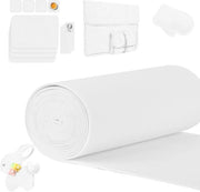 Velt per metro 30 cm × 300 cm × 3 mm, Veltstoffo per hobby, Velt per hobby in poliestere per progetti di DIY, Velt per patchwork e decorazione, Velt per cuscini di progetto e naia, Bianco