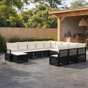 Set Divano da Giardino 12 pz Nero polyrattan 3435916