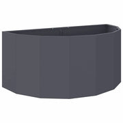 Fioriera | Cassetta per fiori | Vaso Antracite 120 x 60 x 50 cm Acciaio