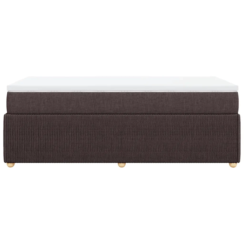 Giroletto a Molle con Materasso Marrone Scuro 100x200cm Tessuto 3285549