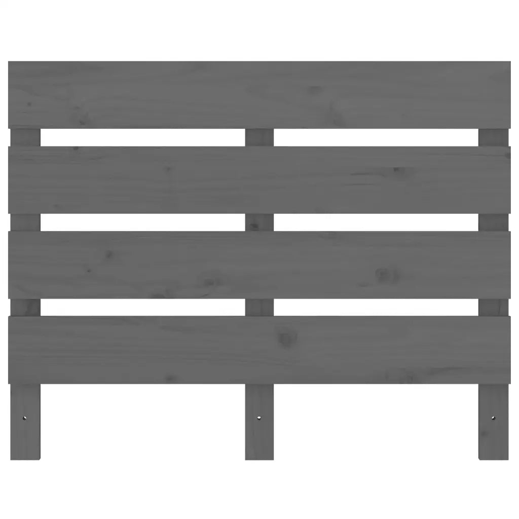 Testiera per Letto-Testata-Testiera Decorativa Grigia 100x3x80 cm in Legno Massello di Pino
