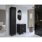 Set di 2 mobili da bagno collezione CHIC colori nero e dorato. Mobile sotto lavabo