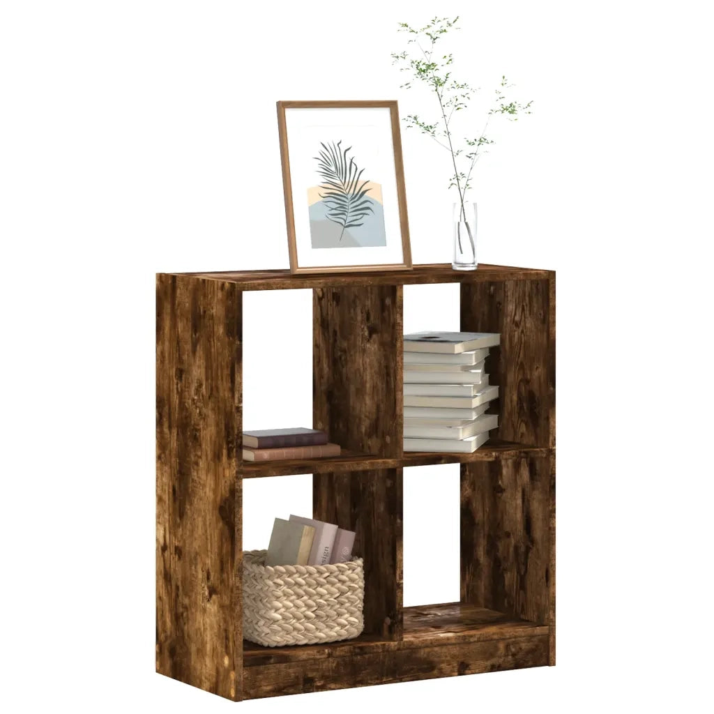 vidaXL Libreria Rovere Fumo 68,5x32x75 cm in Legno Multistrato