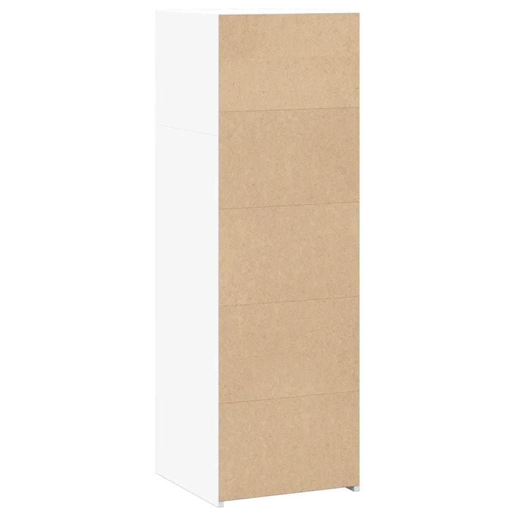Credenza Bianca 40x41x124 cm in Legno Multistrato