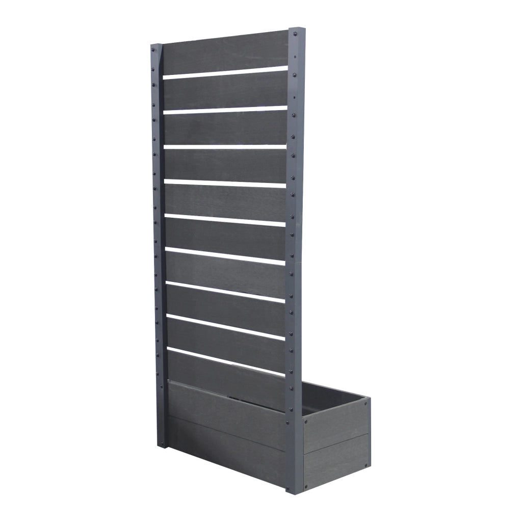 Fioriera con Spalliera Heerde in WPC 150 x 72 x 38 cm Grigio [en.casa]