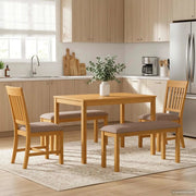 Set da pranzo 5 pz Grigio Legno di Quercia Massello 3430278