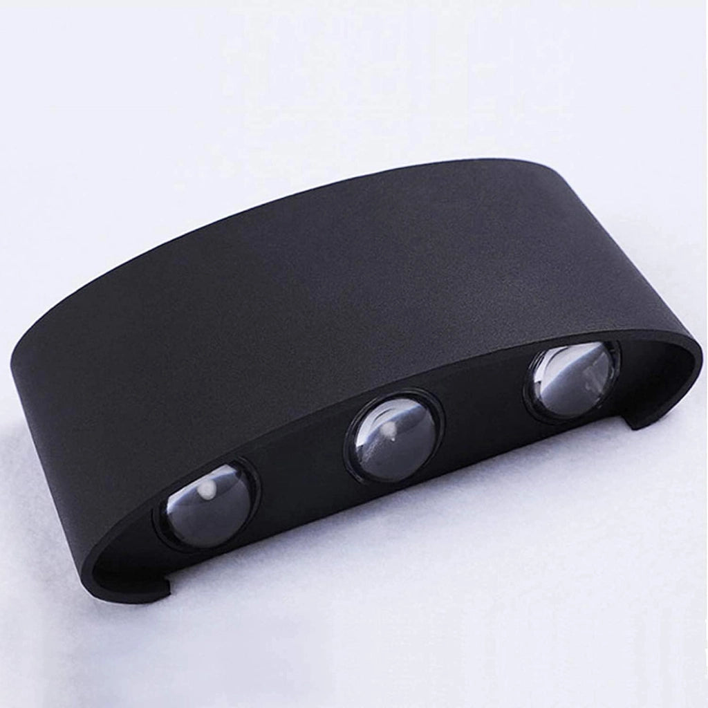 APPLIQUE MODERNA LUCE A LED LAMPADA DA PARETE MURO DA 16W PER ESTERNO NERO LUCE NATURALE 4000K