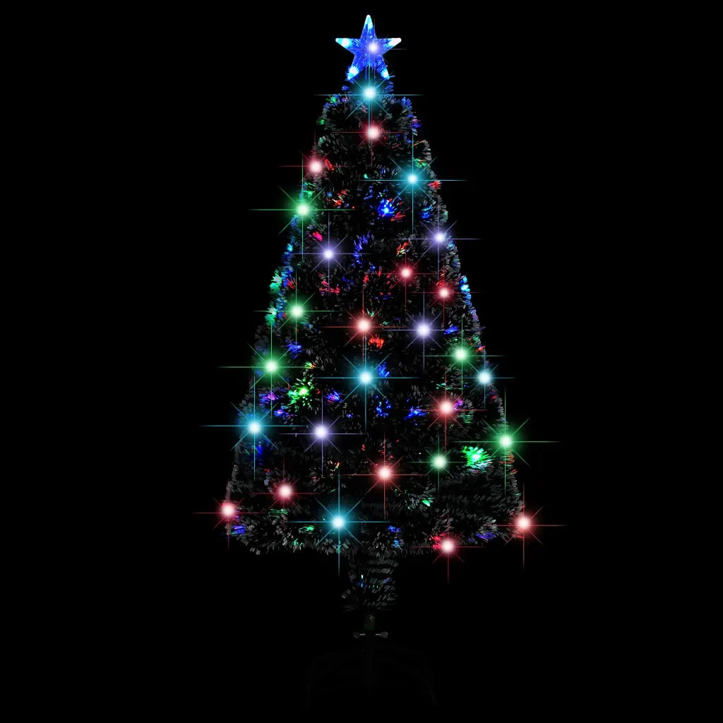 Albero di Natale Artificiale Supporto/LED 120 cm Fibra Ottica