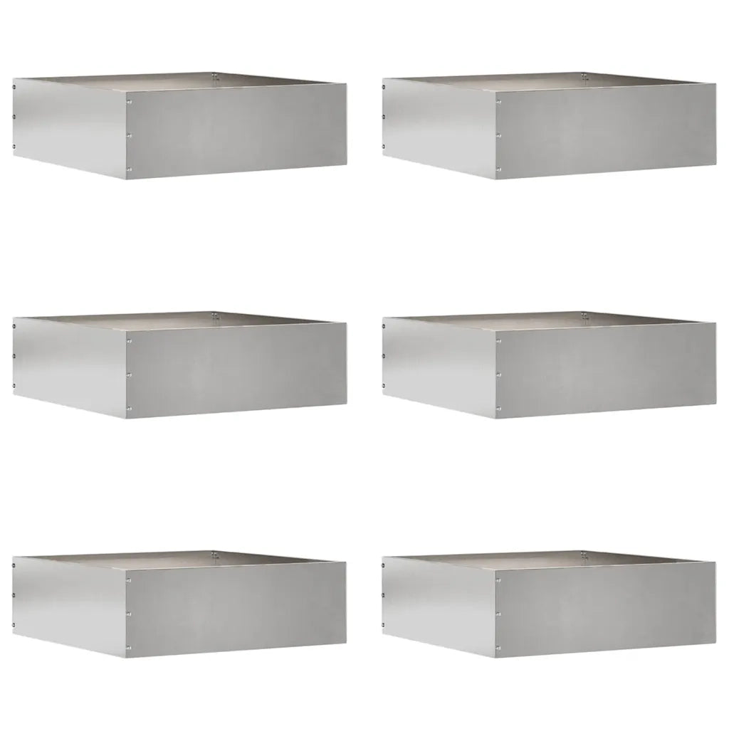 Bordura per Prato 6 pcs Argento 40 x 40 x 13 cm 874711