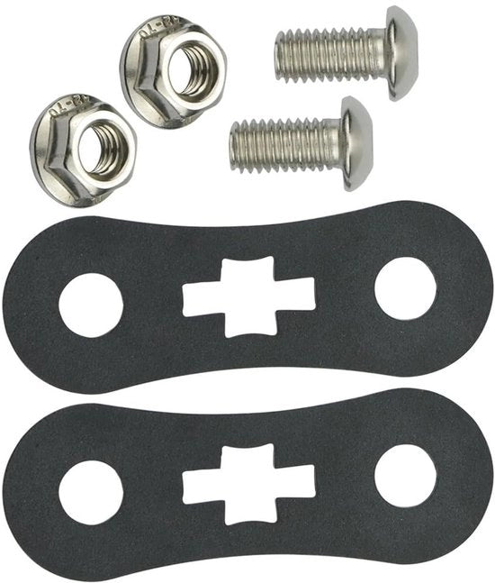 Lift perimetrali per serbatoio 2 pezzi - Nero - Acciaio - Compatibili con Harley Sportster Nightster - Per lato - Lunghezza 7cm - Alzatank