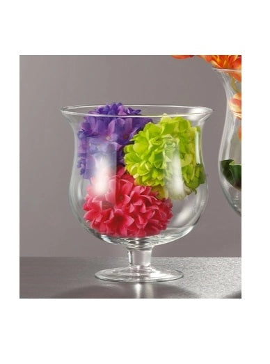 Vaso Decorativo Casa Coppa in Vetro con Piede Hobo 21 cm