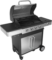 Black + decker bxog16550e barbecue inox a gas gpl con 4 bruciatori + 1 fornello laterale