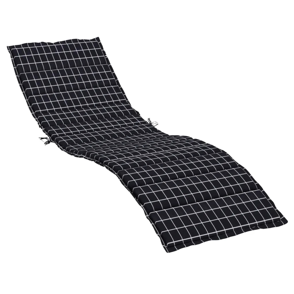 Cuscino per Lettino con Motivo a Quadri Nero in Tessuto Oxford 361444