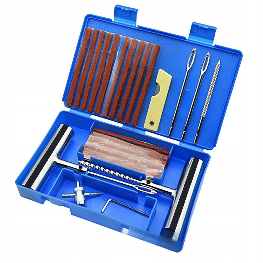 Kit Riparazione Pneumatici 33 in 1 – Alta Qualità e Durata | Per Auto, Moto, SUV, Camion