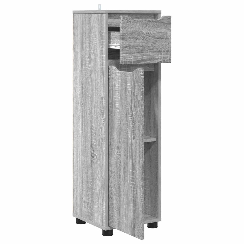 Mobile da Bagno con cassetto Grigio Sonoma 30,5 x 30 x 101 cm 888743